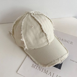 【残りわずか！】キャップ帽 帽子 クリーム色 かわいい シンプル 新品 (キャップ)