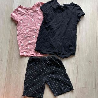 H&M - H&M 半袖Tシャツ2枚組と短パン　120㎝