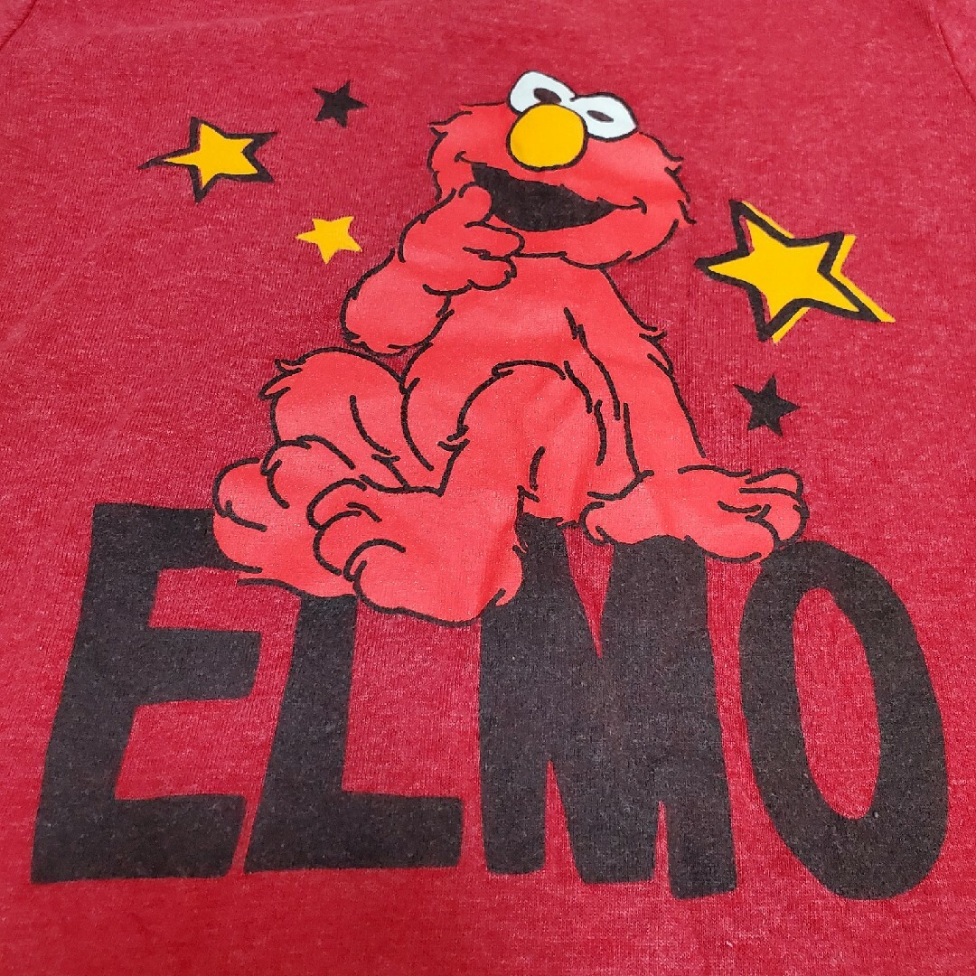 SESAME STREET(セサミストリート)のUS古着 エルモ セサミストリート 霜降り 赤 Tシャツ 4T キッズ/ベビー/マタニティのキッズ服女の子用(90cm~)(Tシャツ/カットソー)の商品写真