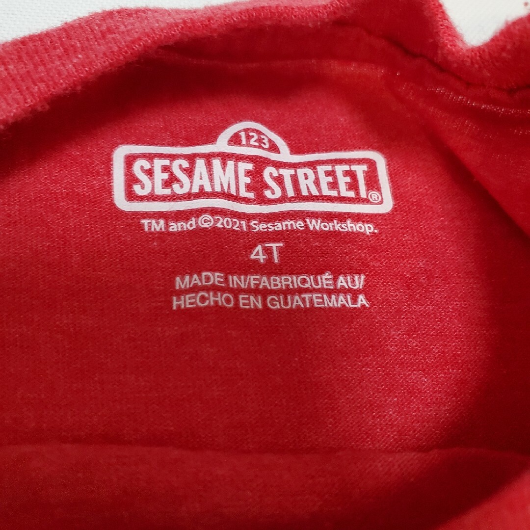 SESAME STREET(セサミストリート)のUS古着 エルモ セサミストリート 霜降り 赤 Tシャツ 4T キッズ/ベビー/マタニティのキッズ服女の子用(90cm~)(Tシャツ/カットソー)の商品写真