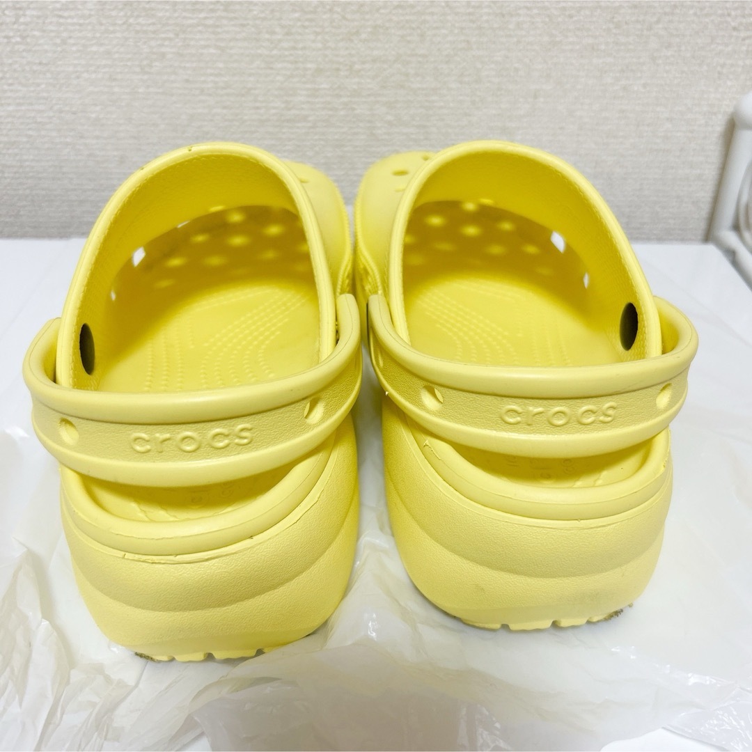 crocs(クロックス)のクロックス　クラッシュ クロッグ　イエロー　厚底 レディースの靴/シューズ(サンダル)の商品写真