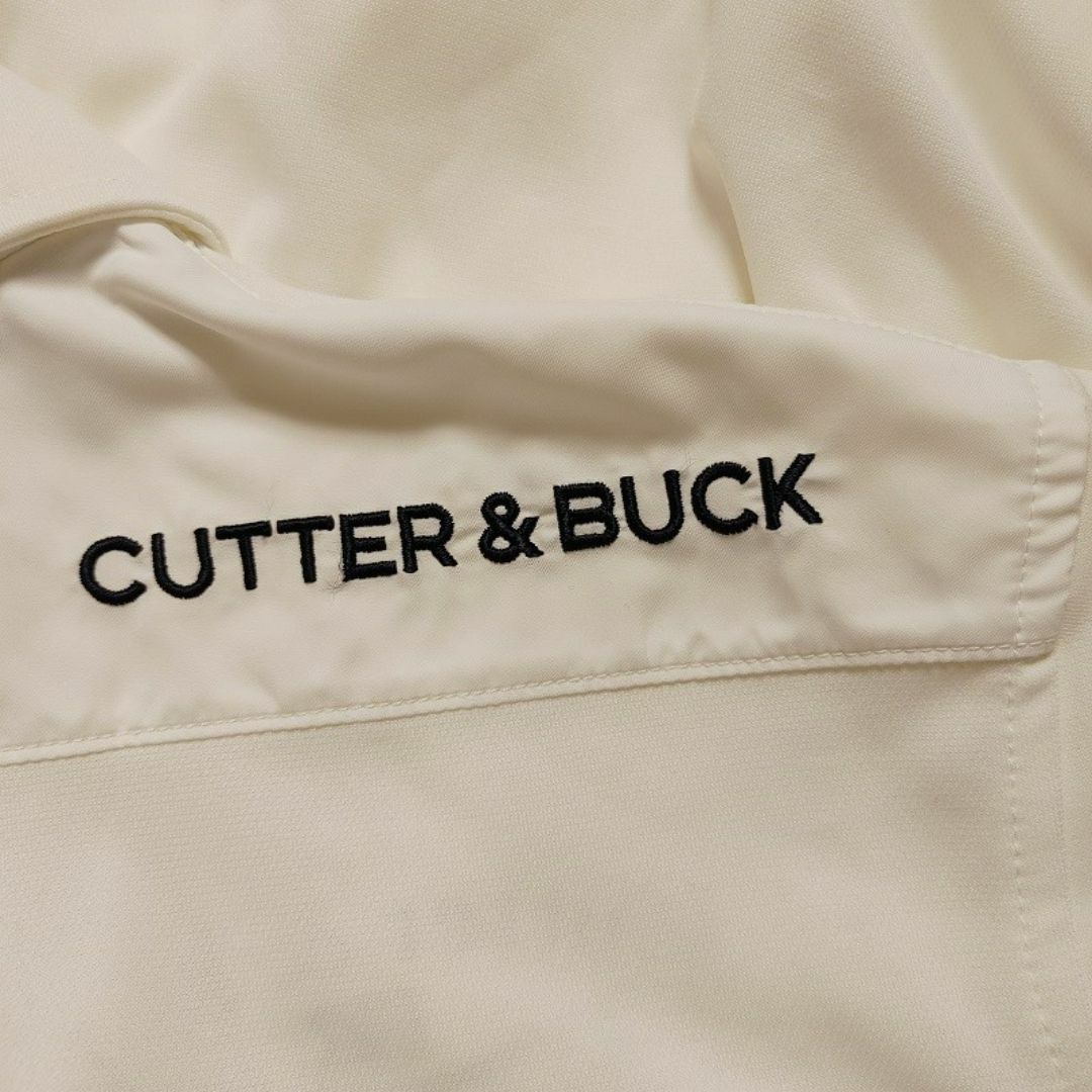 CUTTER & BUCK(カッターアンドバック)のCUTTER&BUCK★L 白★吸水速乾★半袖 ポロシャツ ゴルフシャツ メンズ スポーツ/アウトドアのゴルフ(ウエア)の商品写真