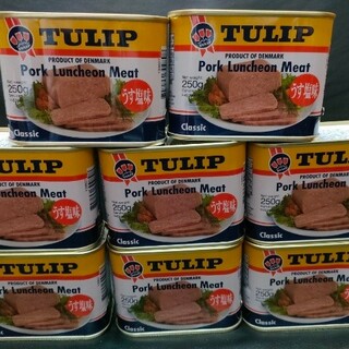 【チューリップ】★ポークランチョンミート★250ｇ×8缶★ TULIP Pork(缶詰/瓶詰)