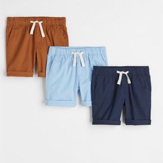 エイチアンドエム(H&M)のコットンショートパンツ　３枚セット(パンツ/スパッツ)