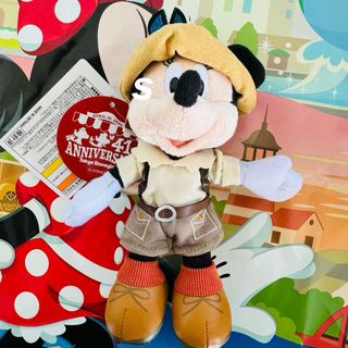 ディズニー(Disney)のディズニー 41周年 ミニー ぬいぐるみバッジ ジャングルクルーズ ぬいば(ぬいぐるみ)