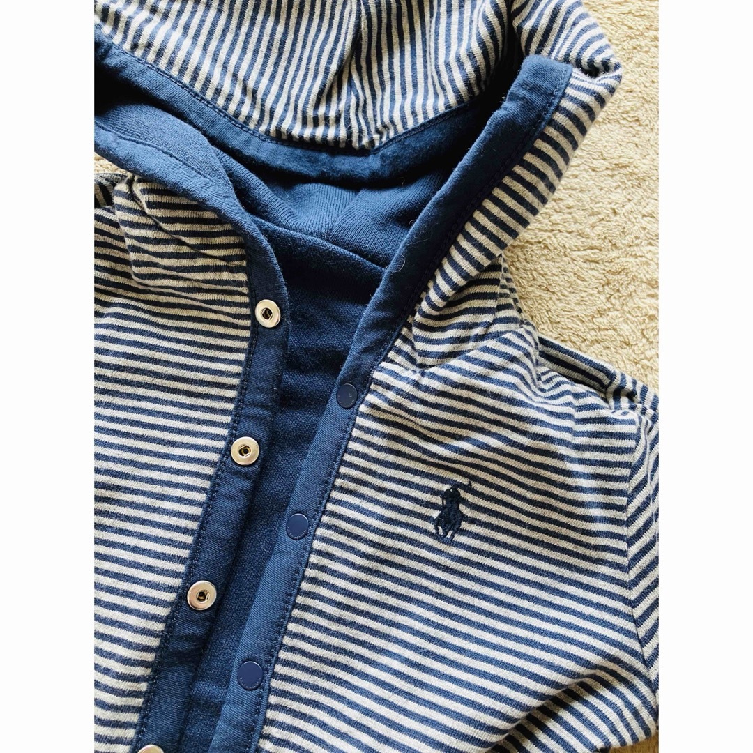 POLO RALPH LAUREN(ポロラルフローレン)の【新品】ラルフローレン リバーシブル パーカー カーディガン 80cm キッズ/ベビー/マタニティのベビー服(~85cm)(カーディガン/ボレロ)の商品写真