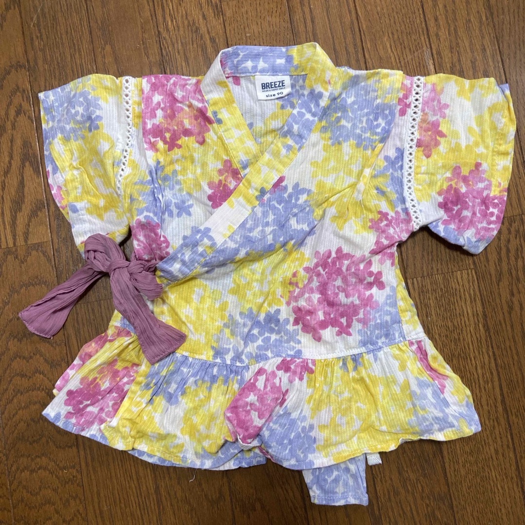 BREEZE(ブリーズ)のBREEZE 甚平　女の子　90 キッズ/ベビー/マタニティのキッズ服女の子用(90cm~)(甚平/浴衣)の商品写真