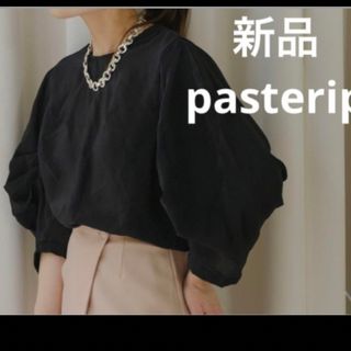 カスタネ(Kastane)の新品 pasterip パセリ　ブラウス　ブラック(Tシャツ(長袖/七分))