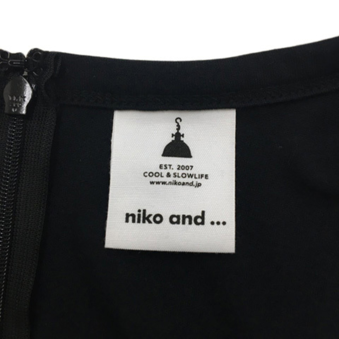 niko and...(ニコアンド)のニコアンド オールインワン サロペット ウエストゴム ノースリーブ M 黒 レディースのパンツ(サロペット/オーバーオール)の商品写真