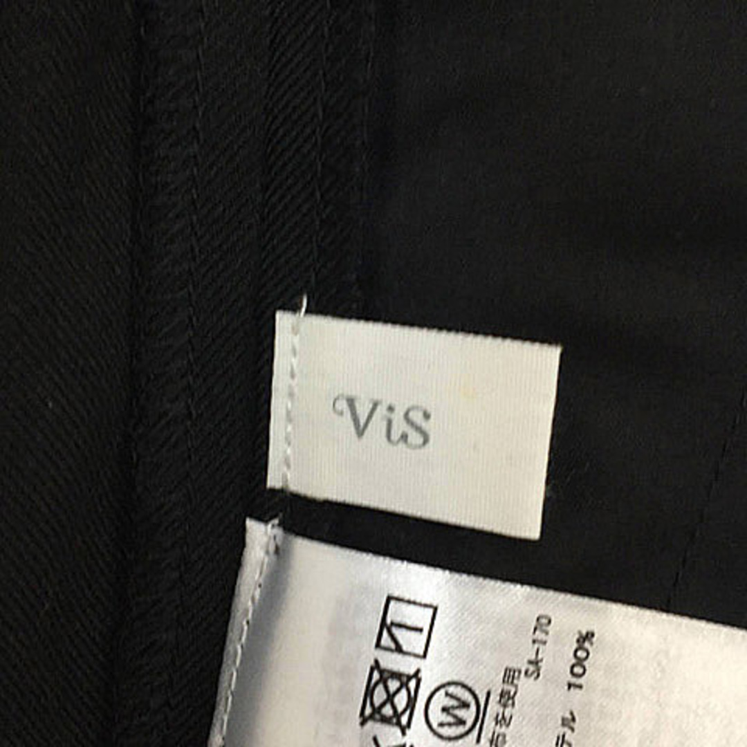 ViS(ヴィス)のビス パンツ ワイド バギー ロング ウエストゴム ハイウエスト M 黒 レディースのパンツ(その他)の商品写真