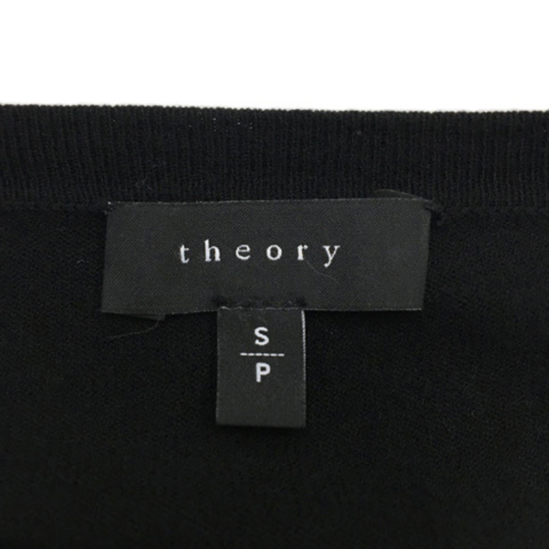 theory(セオリー)のセオリー カーディガン ニット ラウンドネック 無地 長袖 S 黒 ブラック レディースのトップス(カーディガン)の商品写真