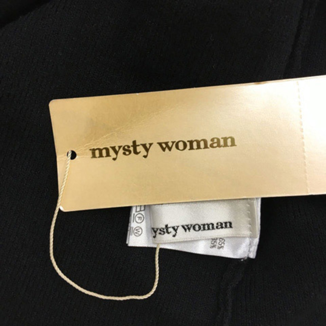 mysty woman(ミスティウーマン)のミスティウーマン タンクトップ ニット プルオーバー ノースリーブ F 黒 レディースのトップス(タンクトップ)の商品写真