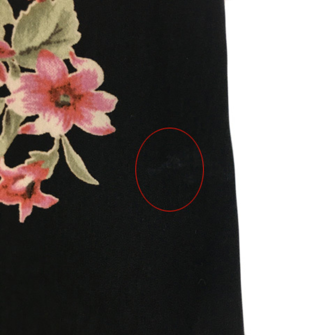 le.coeur blanc(ルクールブラン)のルクールブラン ワンピース フレア Aライン ロング 長袖 38 黒 ピンク レディースのワンピース(ひざ丈ワンピース)の商品写真