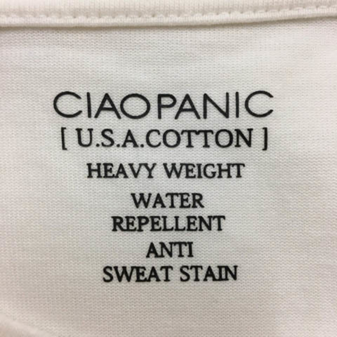 Ciaopanic(チャオパニック)のチャオパニック Tシャツ カットソー プルオーバー 無地 半袖 M 白 メンズのトップス(Tシャツ/カットソー(半袖/袖なし))の商品写真