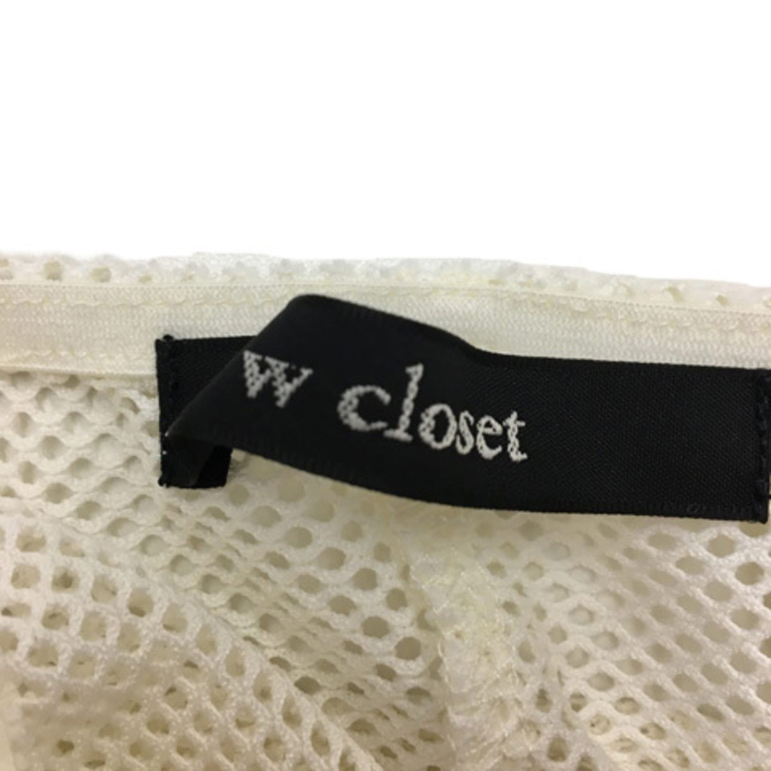 w closet(ダブルクローゼット)のダブルクローゼット ワンピース 膝丈 レース メッシュ ノースリーブ F 白 レディースのワンピース(ひざ丈ワンピース)の商品写真