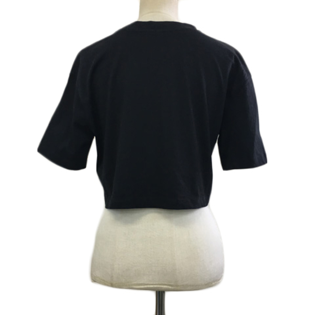 ZARA(ザラ)のザラ Tシャツ カットソー プルオーバー 無地 半袖 USA S 黒 レディースのトップス(Tシャツ(半袖/袖なし))の商品写真