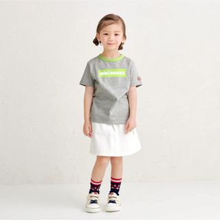 ミキハウス(mikihouse)のタグ付き新品★ミキハウスのボックスロゴ半袖Ｔシャツ★80サイズ★グレー色(Ｔシャツ)