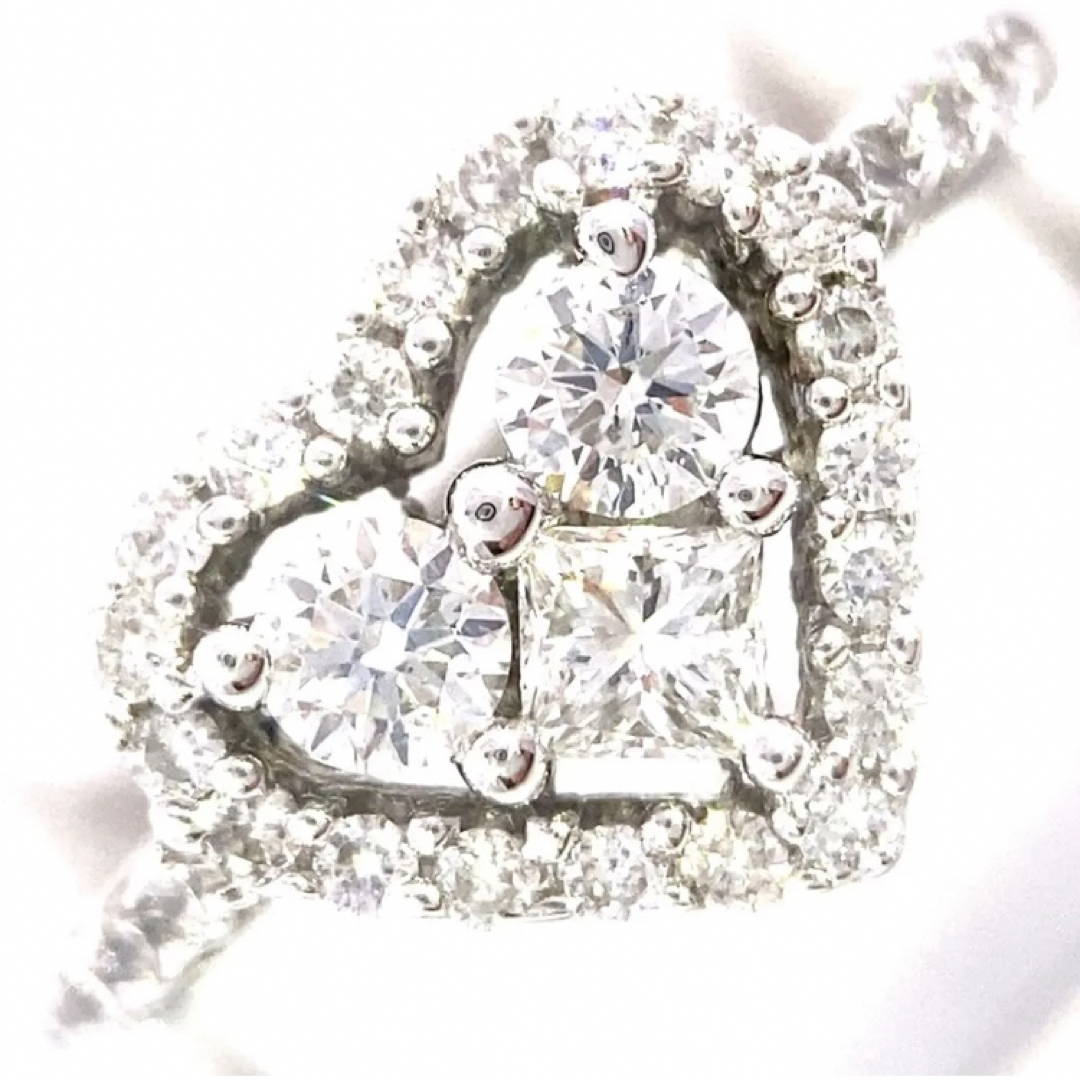 【JC4885】K18WG 天然ダイヤモンド リング レディースのアクセサリー(リング(指輪))の商品写真