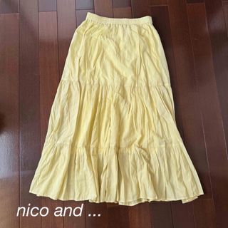 ニコアンド(niko and...)の新品　nico and... ニコアンド　イエロー　ロングスカート(ロングスカート)