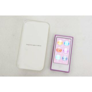 【中古】Appleアップル 第7世代 iPod nano 16GB パープル MD479J(ポータブルプレーヤー)