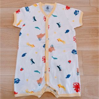 プチバトー(PETIT BATEAU)のプチバトー　ロンパース　6m/67cm(ロンパース)