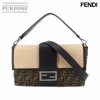 フェンディ(FENDI)の未使用 展示品 フェンディ FENDI ズッカ柄 バゲット 3way ショルダー ボディ バッグ キャンバス レザー ブラウン ベージュ 7VA478 VLP 90201399(ショルダーバッグ)