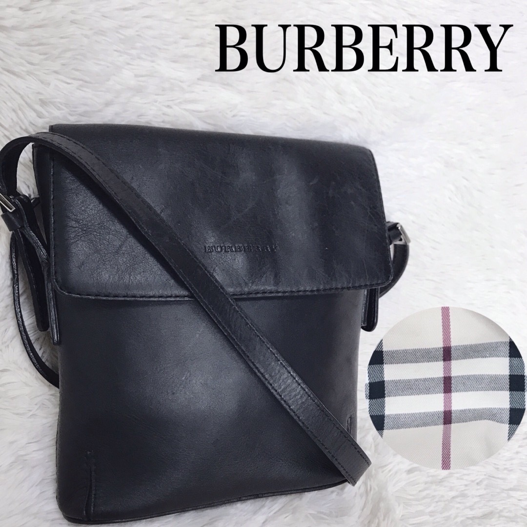 BURBERRY(バーバリー)の美品 BURBERRY オールレザー ノバチェック エンボス ショルダーバッグ レディースのバッグ(ショルダーバッグ)の商品写真