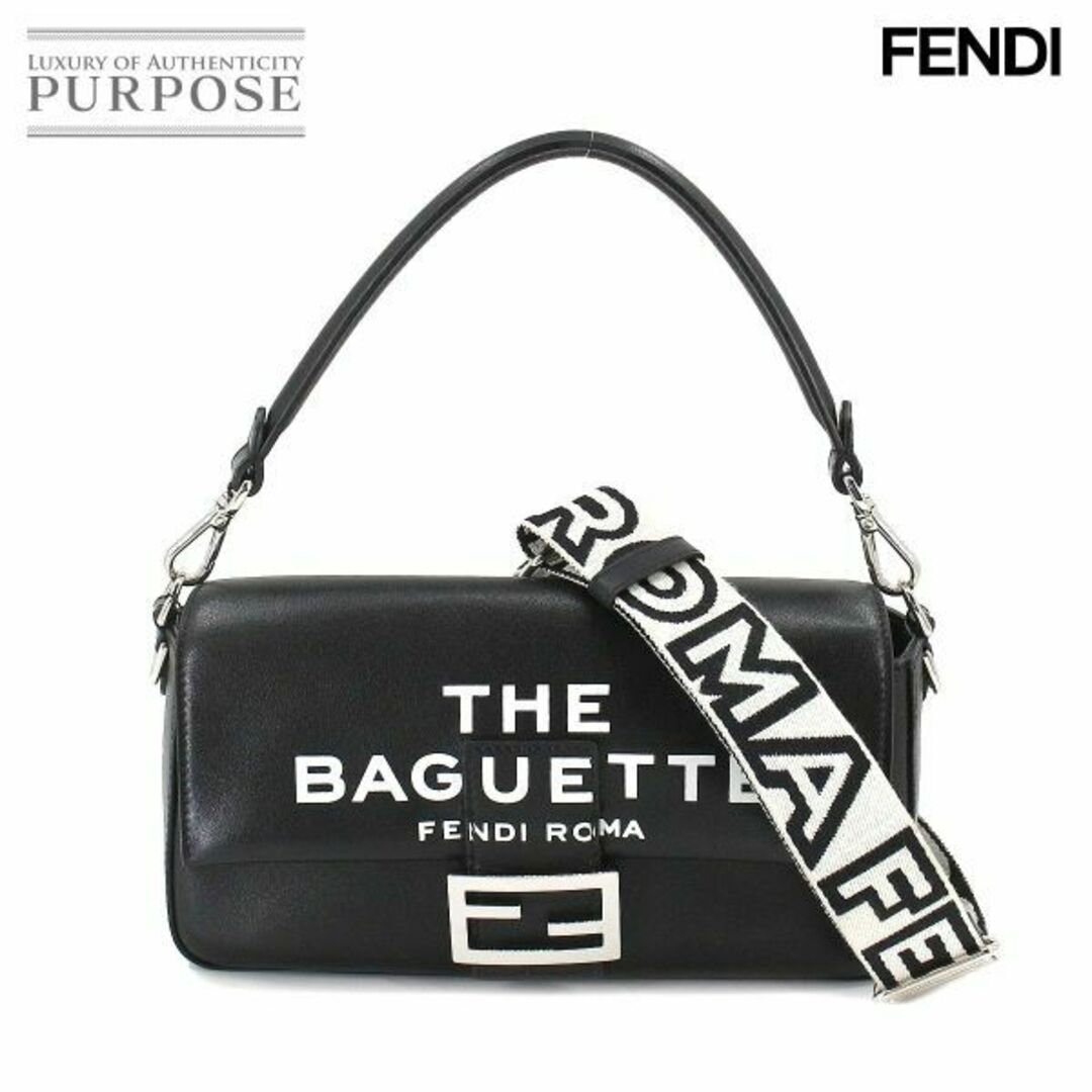 FENDI(フェンディ)の新品同様 フェンディ FENDI マークジェイコブス バゲット 2way ハンド ショルダー バッグ レザー ブラック 8BR600 VLP 90206559 レディースのバッグ(ハンドバッグ)の商品写真