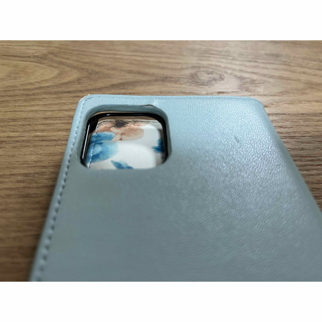 iPhone 11 Pro 手帳型ケース 花柄 水色 スマホ/家電/カメラのスマホアクセサリー(iPhoneケース)の商品写真