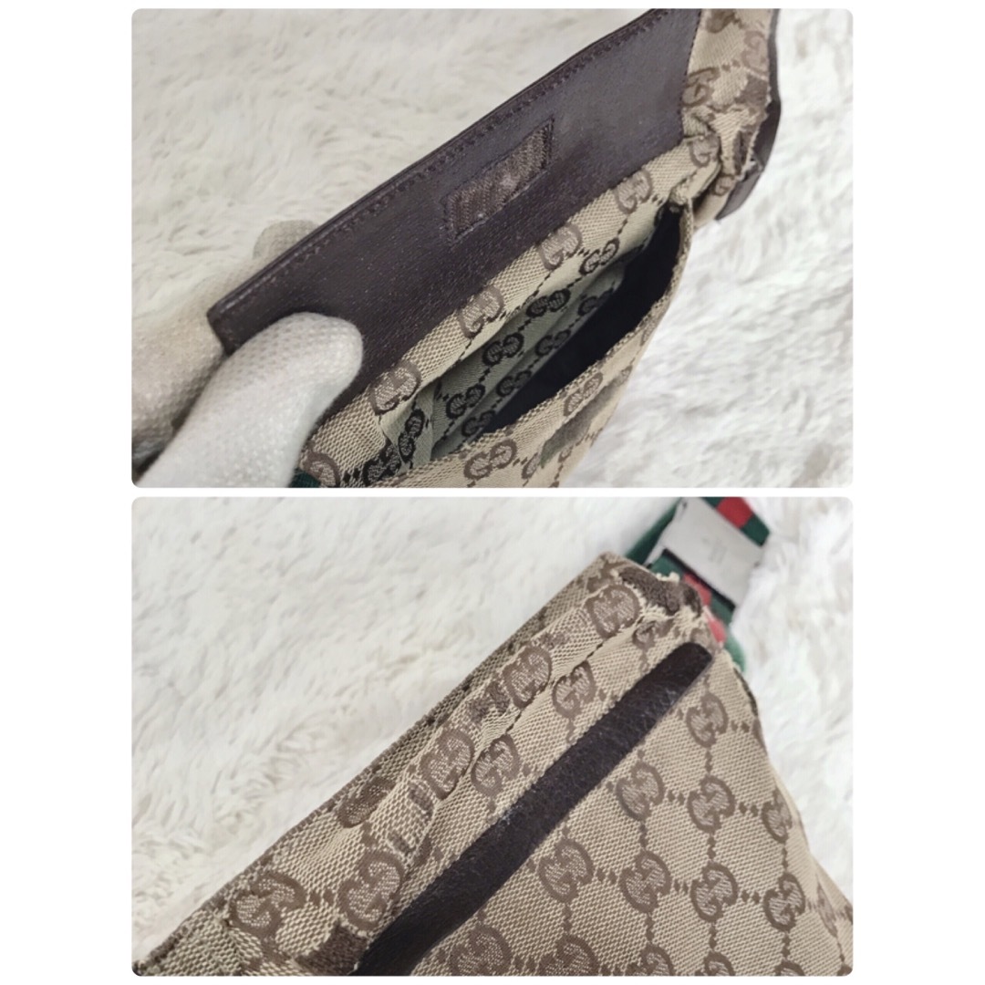 Gucci(グッチ)のGUCCI グッチ シェリーライン GG柄 ウエストポーチ ボディバッグ 総柄 レディースのバッグ(ボディバッグ/ウエストポーチ)の商品写真