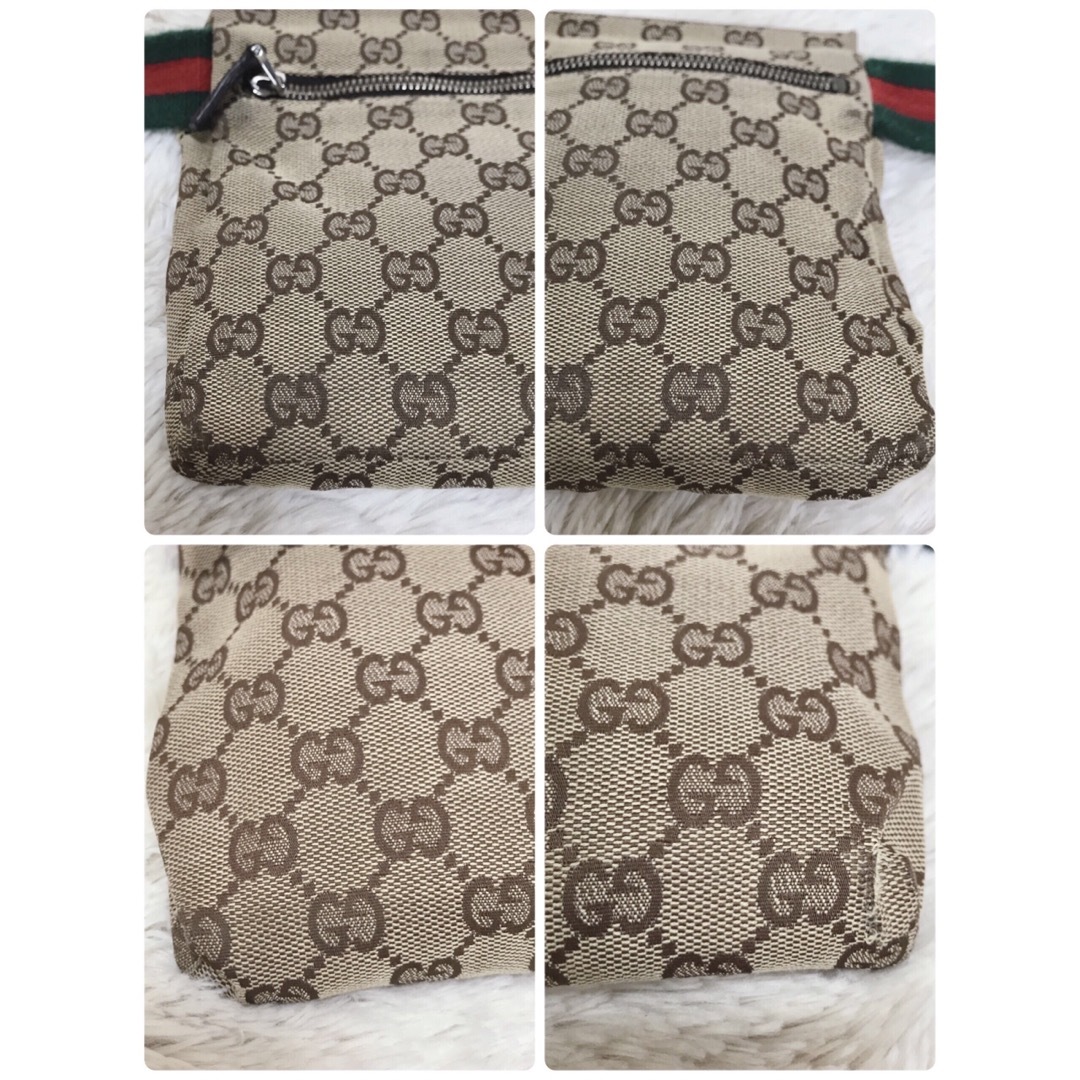 Gucci(グッチ)のGUCCI グッチ シェリーライン GG柄 ウエストポーチ ボディバッグ 総柄 レディースのバッグ(ボディバッグ/ウエストポーチ)の商品写真