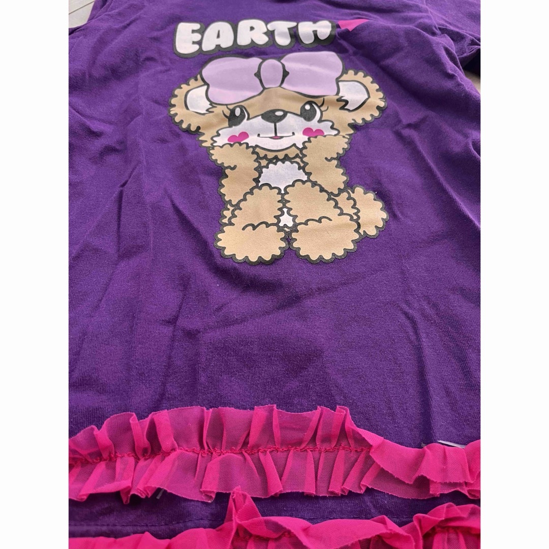 EARTHMAGIC(アースマジック)のアースマジック　ロンT  パーカー キッズ/ベビー/マタニティのキッズ服女の子用(90cm~)(Tシャツ/カットソー)の商品写真