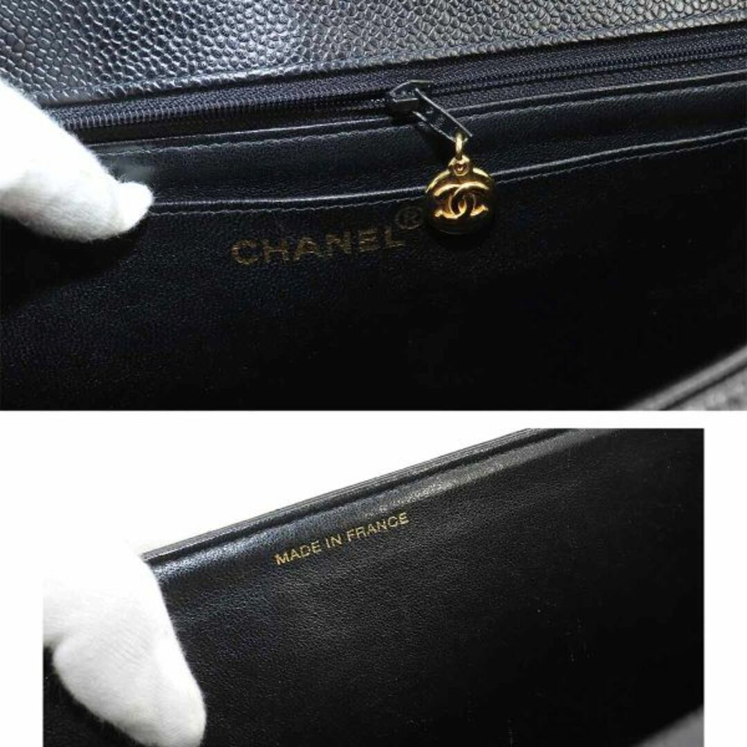 CHANEL(シャネル)の新品同様 シャネル CHANEL マトラッセ 30 チェーン ショルダー バッグ キャビアスキン レザー ブラック A11869 ゴールド 金具 VLP 90216530 レディースのバッグ(ショルダーバッグ)の商品写真