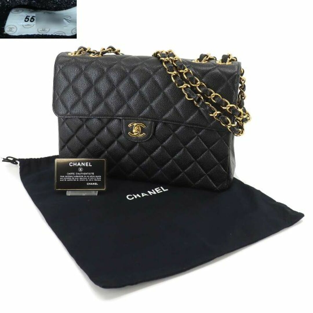 CHANEL(シャネル)の新品同様 シャネル CHANEL マトラッセ 30 チェーン ショルダー バッグ キャビアスキン レザー ブラック A11869 ゴールド 金具 VLP 90216530 レディースのバッグ(ショルダーバッグ)の商品写真