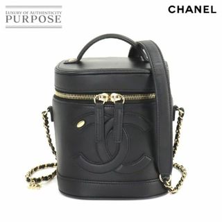 CHANEL - 未使用 展示品 シャネル CHANEL バニティ 2way ハンド チェーン ショルダー バッグ レザー ブラック AS0323 ゴールド 金具 VLP 90218496