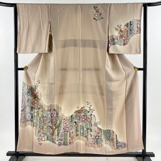 訪問着 身丈156.5cm 裄丈63cm 正絹 秀品 【中古】(着物)