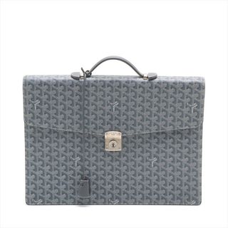 ゴヤール(GOYARD)のゴヤール シープル PVC×レザー  グレー メンズ ビジネスバッグ(ビジネスバッグ)