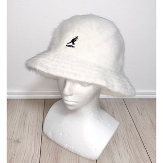 カンゴール(KANGOL)のL 美品 KANGOL Furgora Casual ファー ハット ホワイト(ハット)