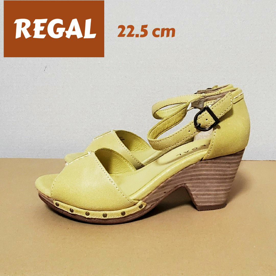 REGAL(リーガル)の【REGAL】アンクルストラップサンダル☆イエロー・22.5㎝ レディースの靴/シューズ(サンダル)の商品写真