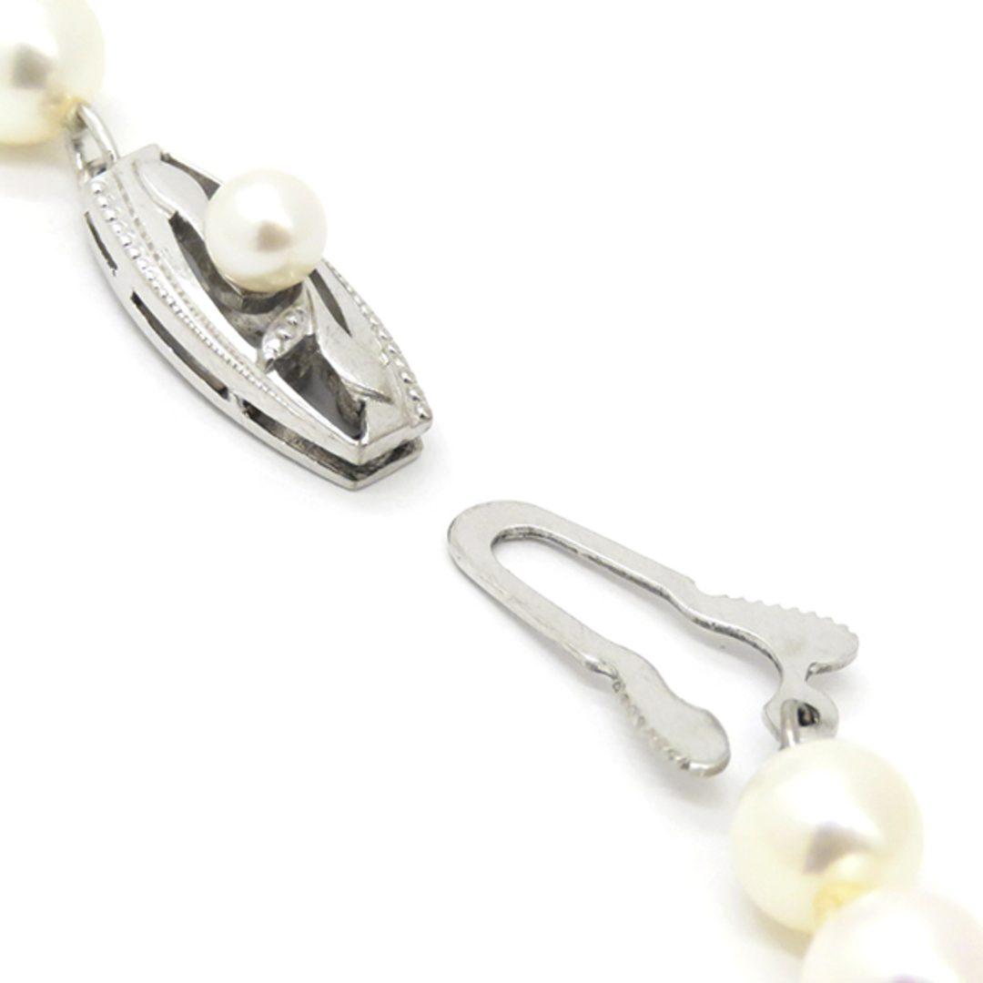 MIKIMOTO(ミキモト)のミキモト MIKIMOTO ネックレス パールネックレス パール K14WG パールホワイト シルバー金具 MIKIMOTO 真珠  【箱】【中古】 レディースのアクセサリー(ネックレス)の商品写真