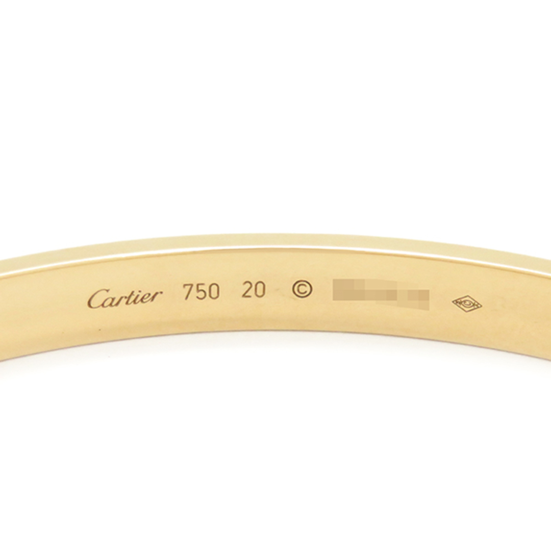 Cartier(カルティエ)のカルティエ Cartier ブレスレット LOVE ラブブレス K18YG イエローゴールド #20 750 18K 18金 バングル  B6067520【中古】 レディースのアクセサリー(ブレスレット/バングル)の商品写真