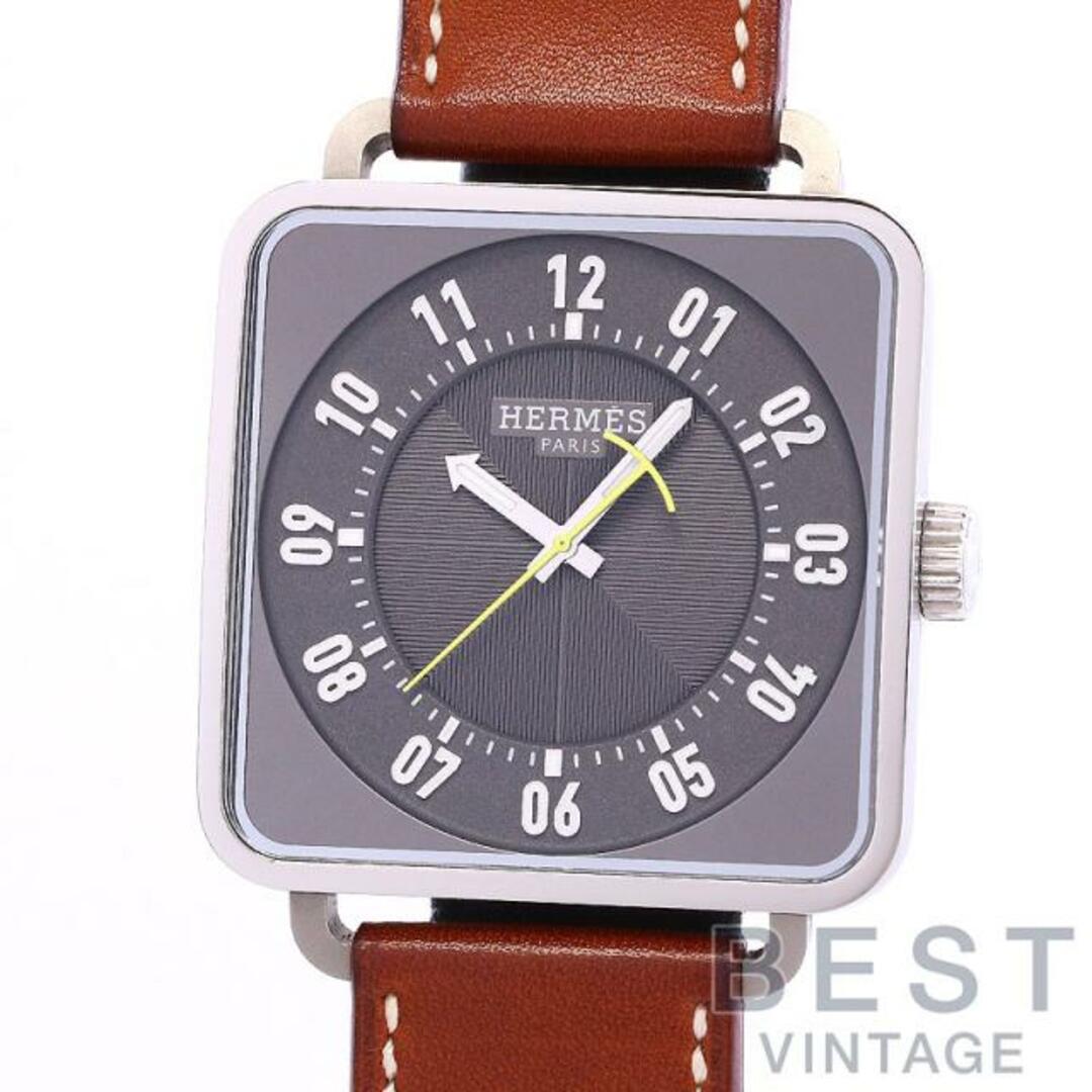 Hermes(エルメス)のエルメス 【HERMES】 カレ アッシュ (カレH) T12.710 メンズ グレー ステンレススティール 腕時計 時計 CARRE H GRAY SS 【中古】  メンズの時計(腕時計(アナログ))の商品写真