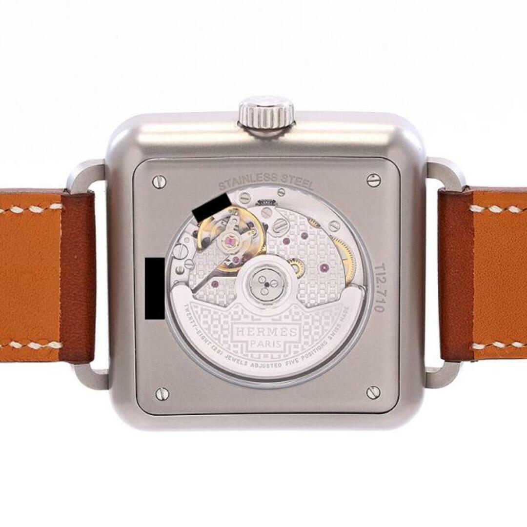 Hermes(エルメス)のエルメス 【HERMES】 カレ アッシュ (カレH) T12.710 メンズ グレー ステンレススティール 腕時計 時計 CARRE H GRAY SS 【中古】  メンズの時計(腕時計(アナログ))の商品写真