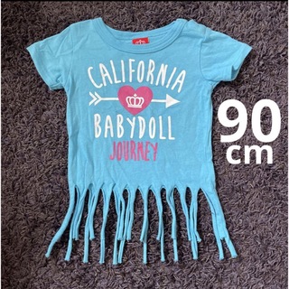 ベビードール(BABYDOLL)のBABYDOLL 90cm 水色 オシャレカットソー(Tシャツ/カットソー)