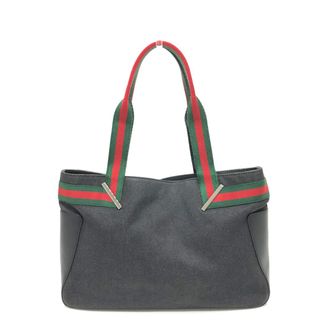 グッチ(Gucci)のグッチ GUCCI ウェビング 73983 トートバッグ ハンドバッグ キャンバス ブラック(ハンドバッグ)