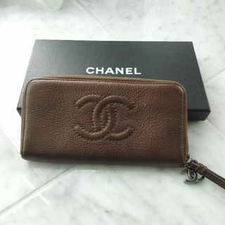 シャネル(CHANEL)のCHANEL シャネル ラウンドファスナー 長財布 レア 希少(財布)