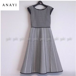 アナイ(ANAYI)のANAYI   チェックジャガードワンピース (ひざ丈ワンピース)