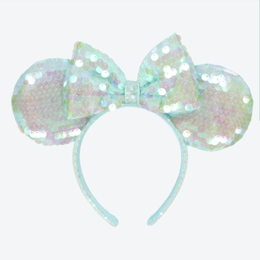 Disney(ディズニー)のディズニー カチューシャ スパンコール 水色 レディースのヘアアクセサリー(カチューシャ)の商品写真