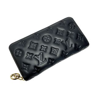 ルイヴィトン(LOUIS VUITTON)の☆☆LOUIS VUITTON ルイヴィトン モノグラム エンボス ジッピーウォレット M81510 ノワール 長財布 箱・布袋有(財布)