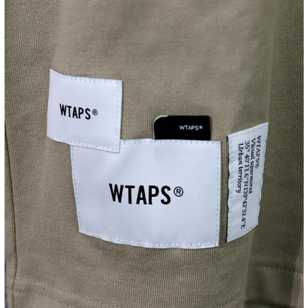 W)taps(ダブルタップス)の【広尾店】 ダブルタップス WTAPS 半袖Tシャツ メンズ ベージュ コットン size:X 01 【13762】 メンズのトップス(Tシャツ/カットソー(半袖/袖なし))の商品写真